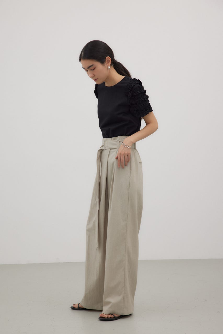 crie conforto | フロントラップワイドパンツ (パンツ ) |SHEL