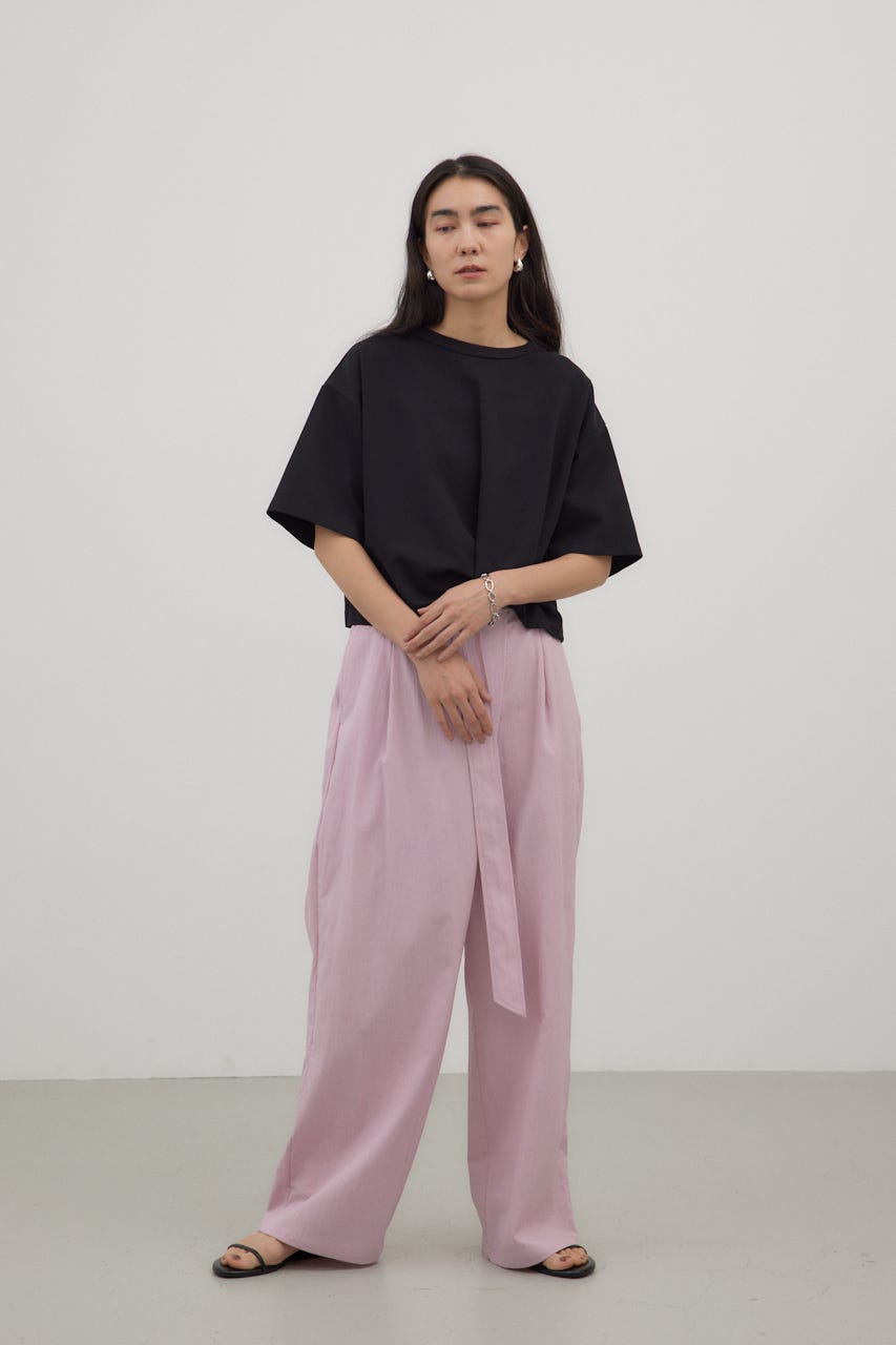 crie conforto | フロントラップワイドパンツ (パンツ ) |SHEL
