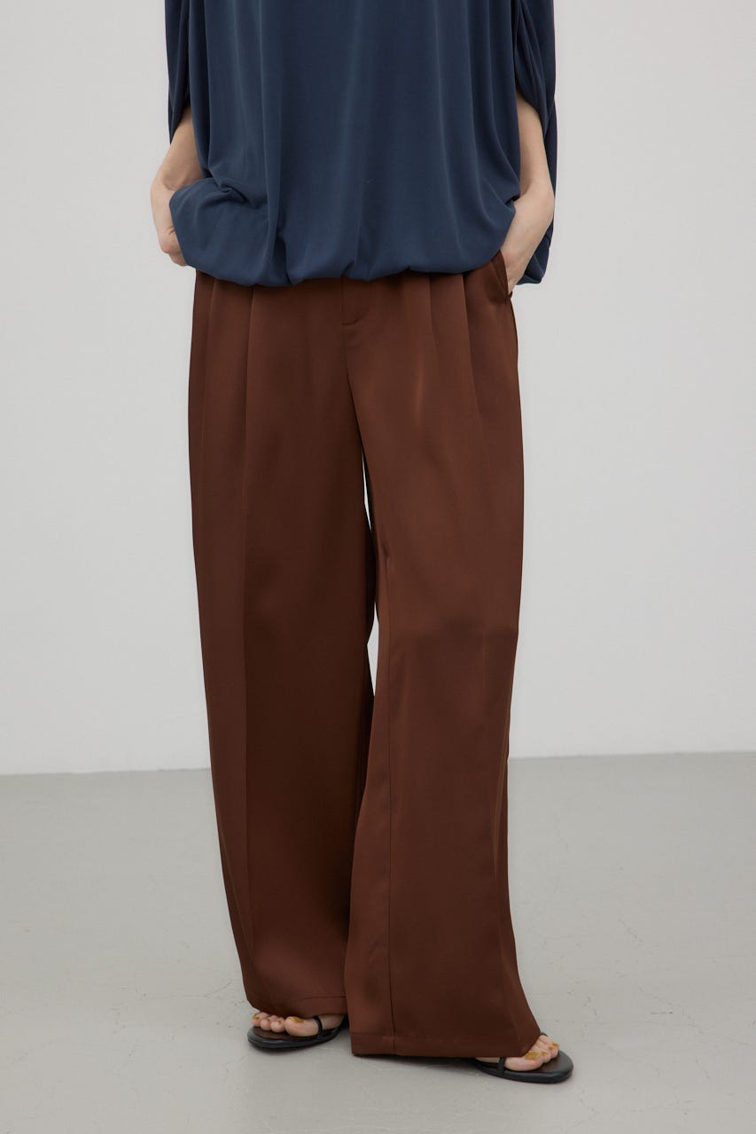 detente しゅあんさん サテンパンツ crie conforto | サテンワイドパンツ (パンツ ) |SHEL'TTER WEBSTORE