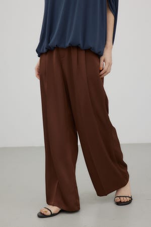 サテンワイドパンツ