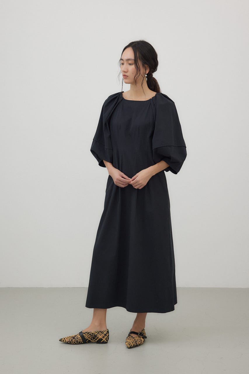 バルーンランタンワンピース BLK M