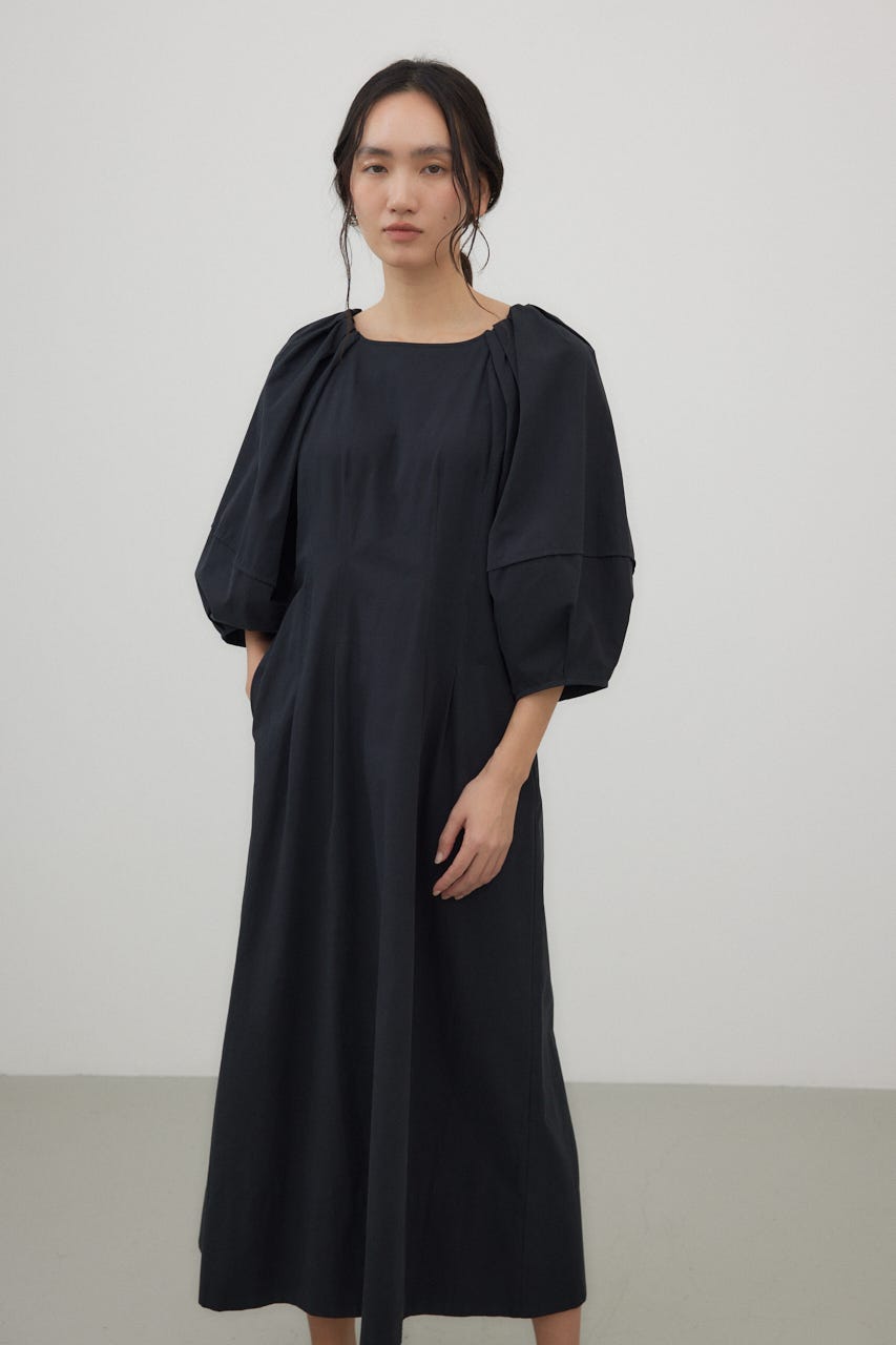 バルーンランタンワンピース BLK M