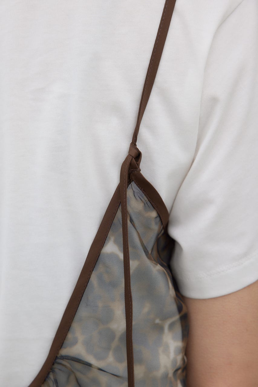 レオパードチュールキャミワンピース 柄BRN FREE