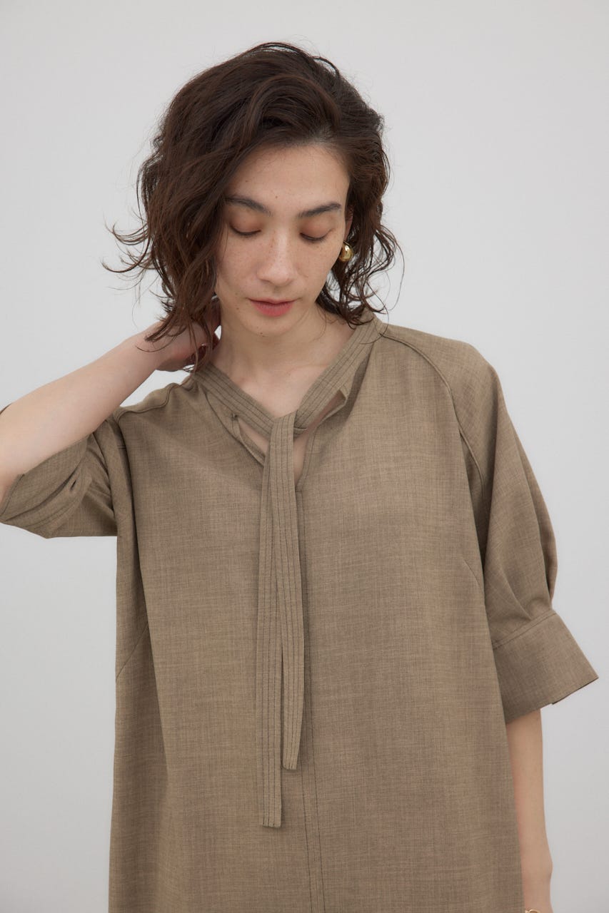 FRILL SLEEVE ONE-PIECE — aulaaila
