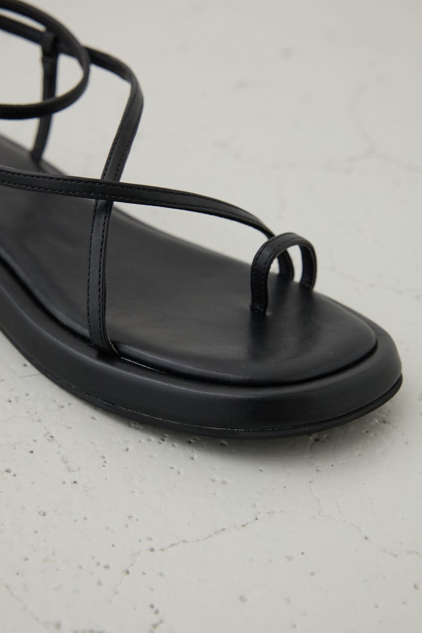 ナローストラップトングサンダル BLK M