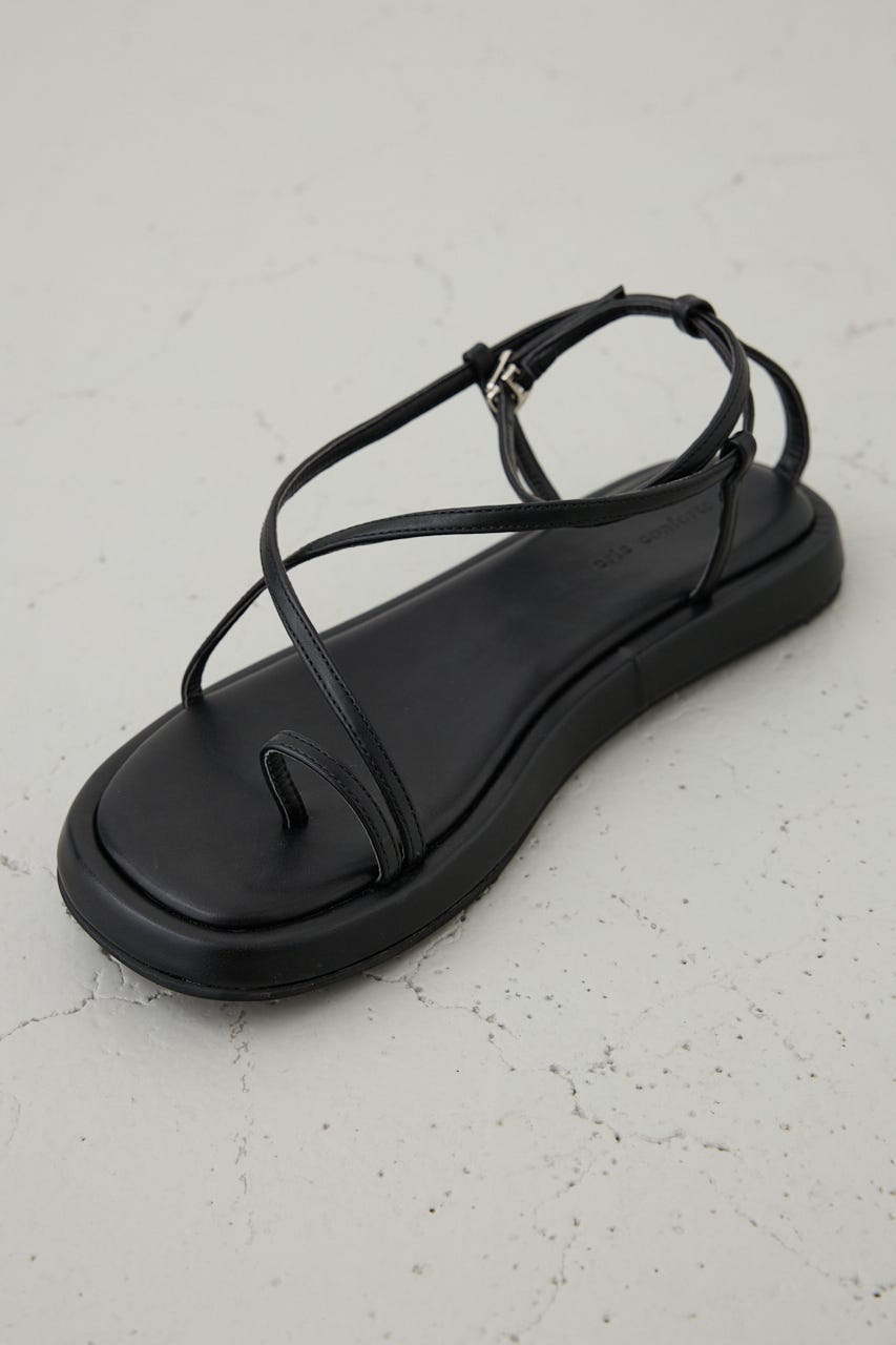 ナローストラップトングサンダル BLK M