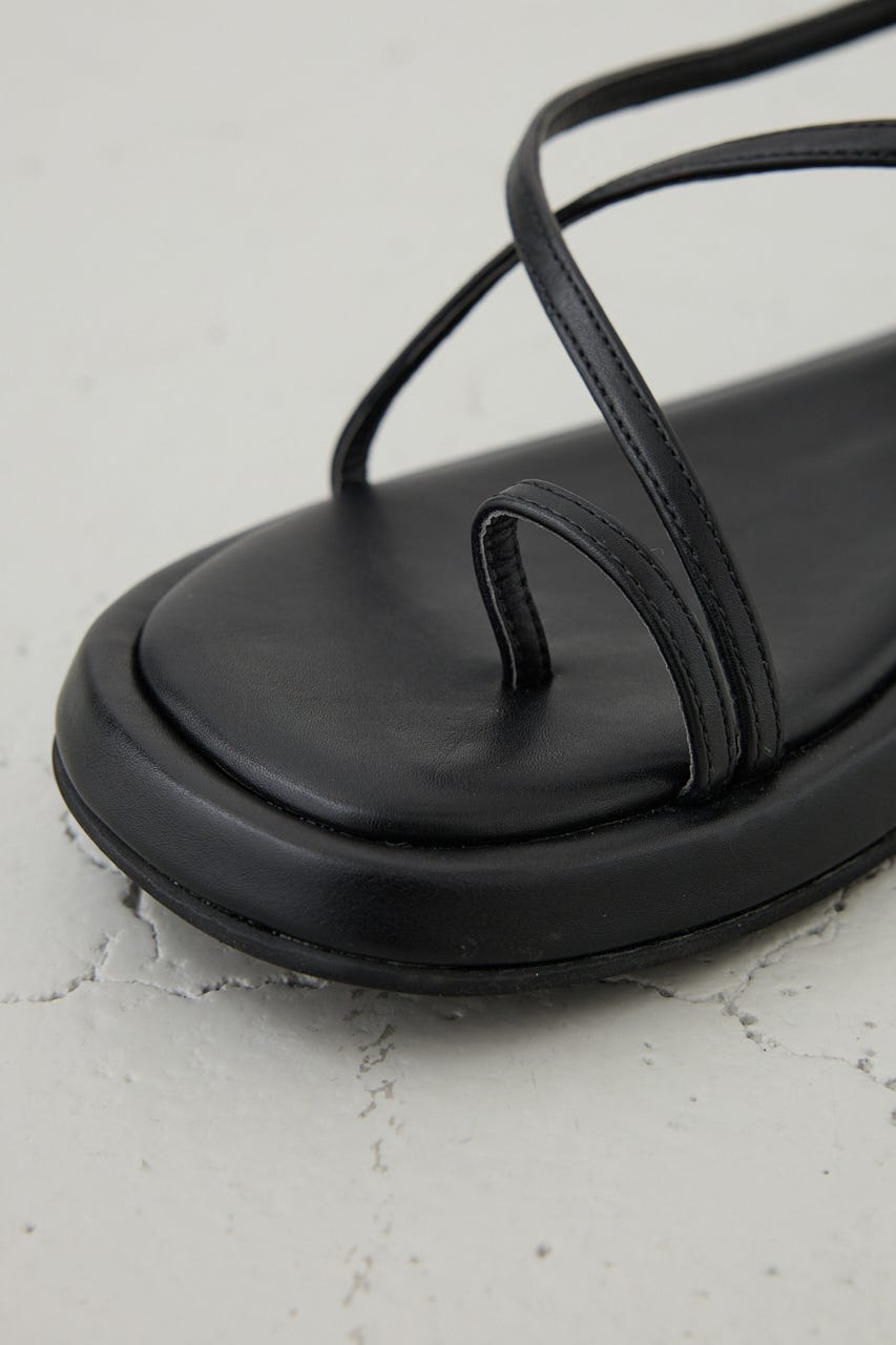 ナローストラップトングサンダル BLK M