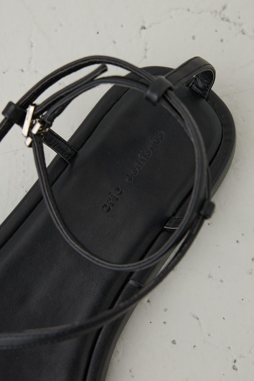 ナローストラップトングサンダル BLK M