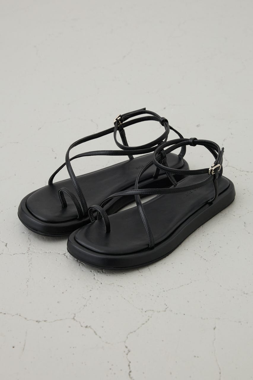 ナローストラップトングサンダル BLK M