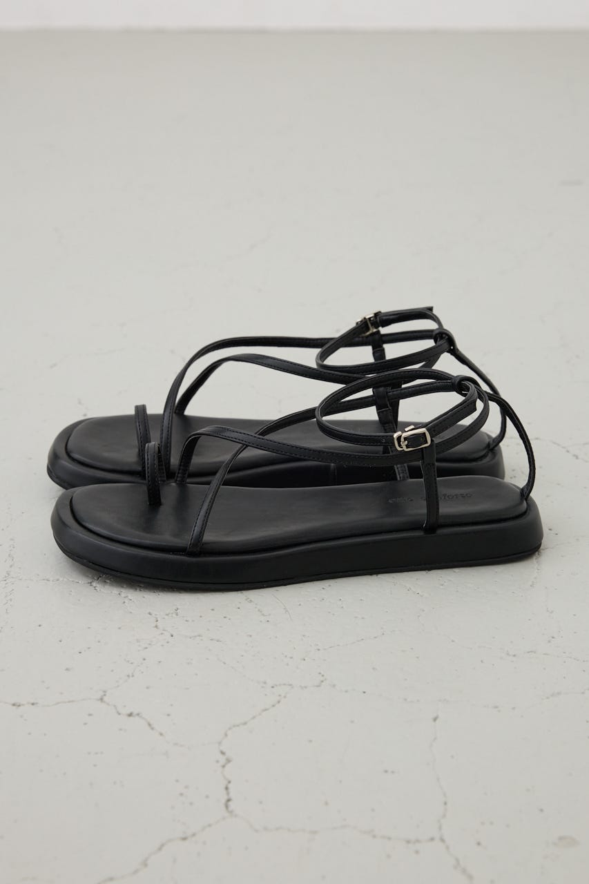 ナローストラップトングサンダル BLK M