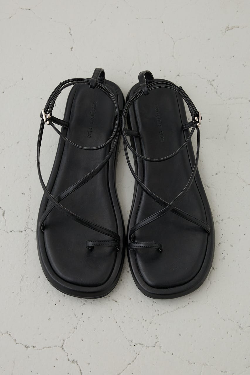 ナローストラップトングサンダル BLK M