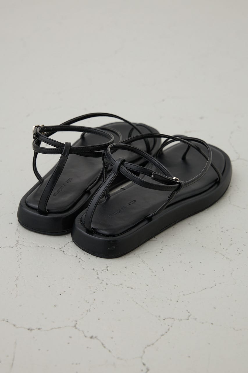ナローストラップトングサンダル BLK M