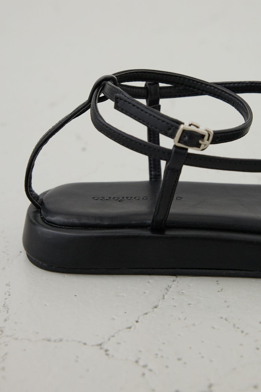 ナローストラップトングサンダル BLK M