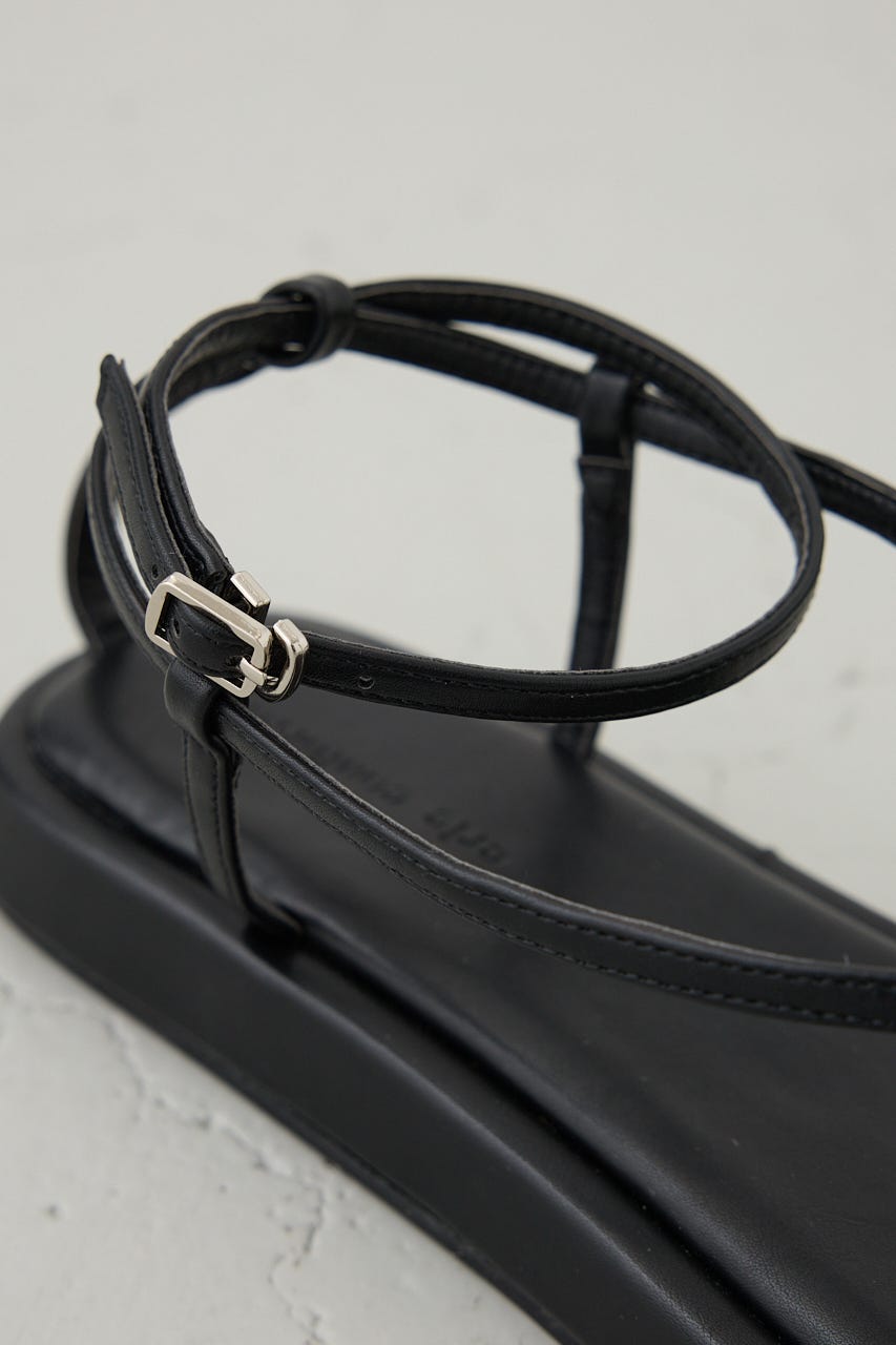 ナローストラップトングサンダル BLK M