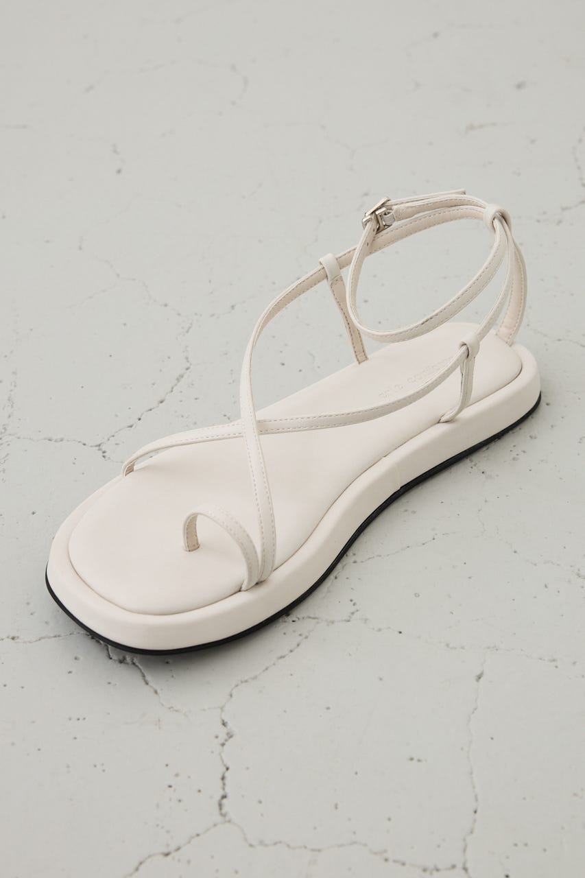 ナローストラップトングサンダル WHT M