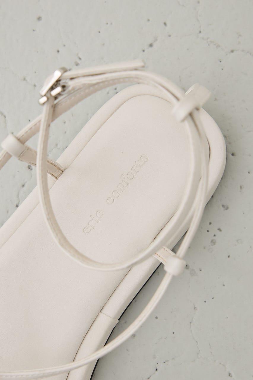 ナローストラップトングサンダル WHT M