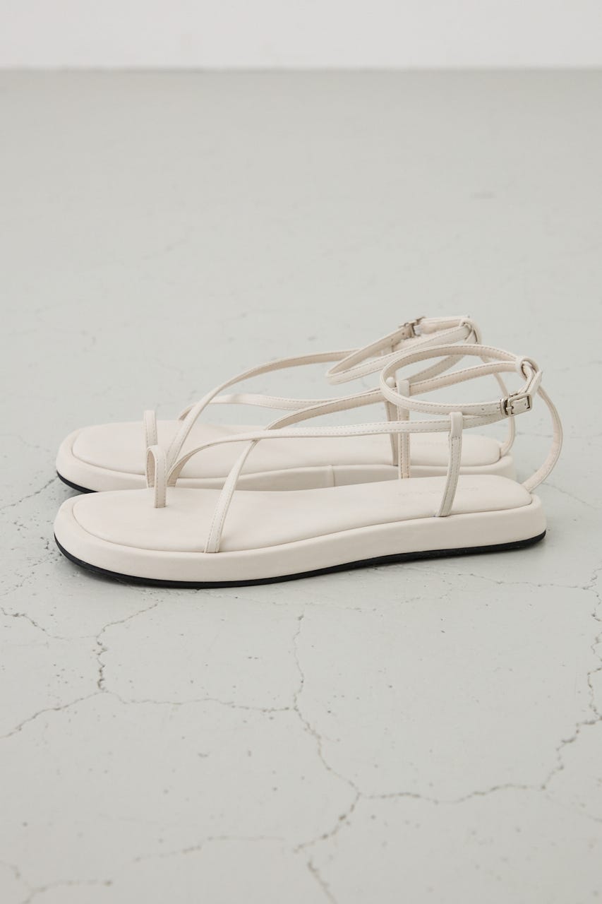 ナローストラップトングサンダル WHT M