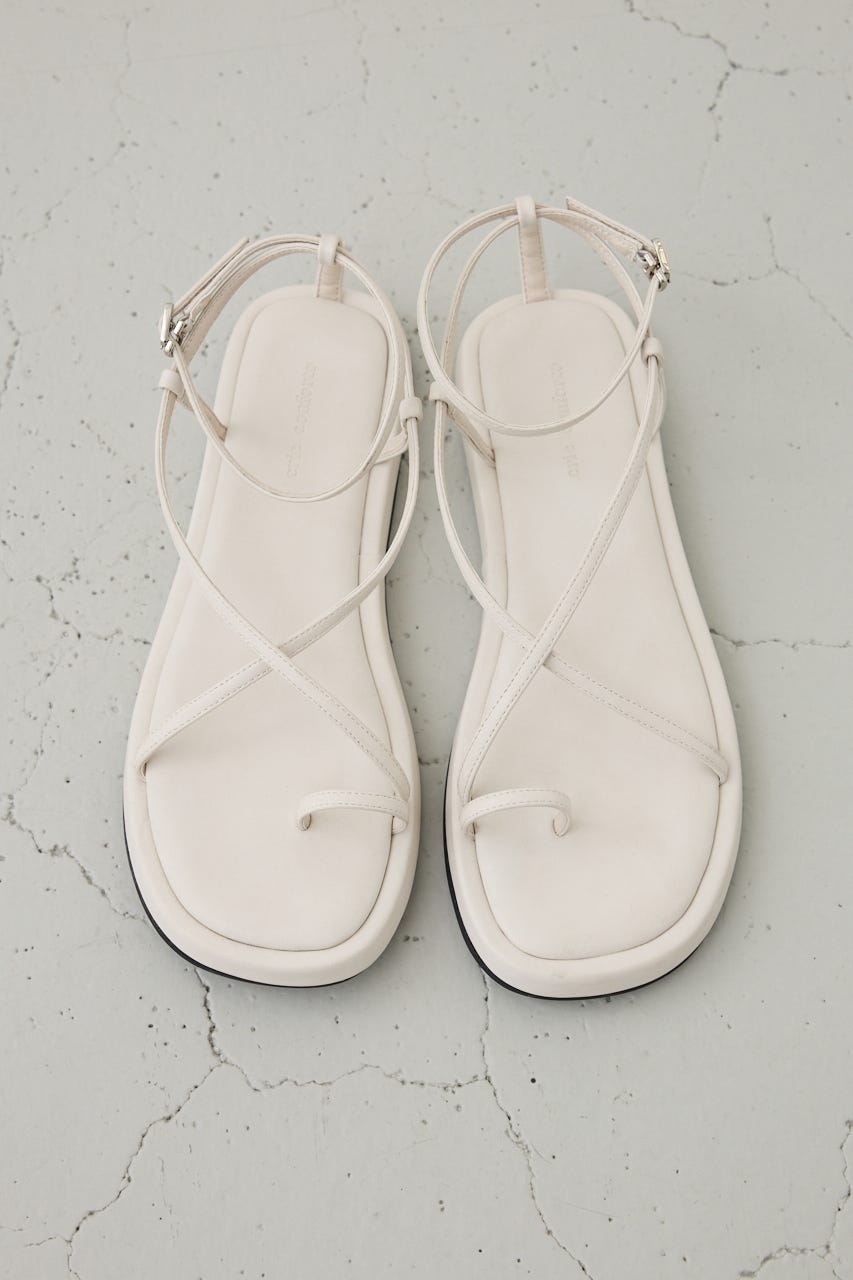 ナローストラップトングサンダル WHT M