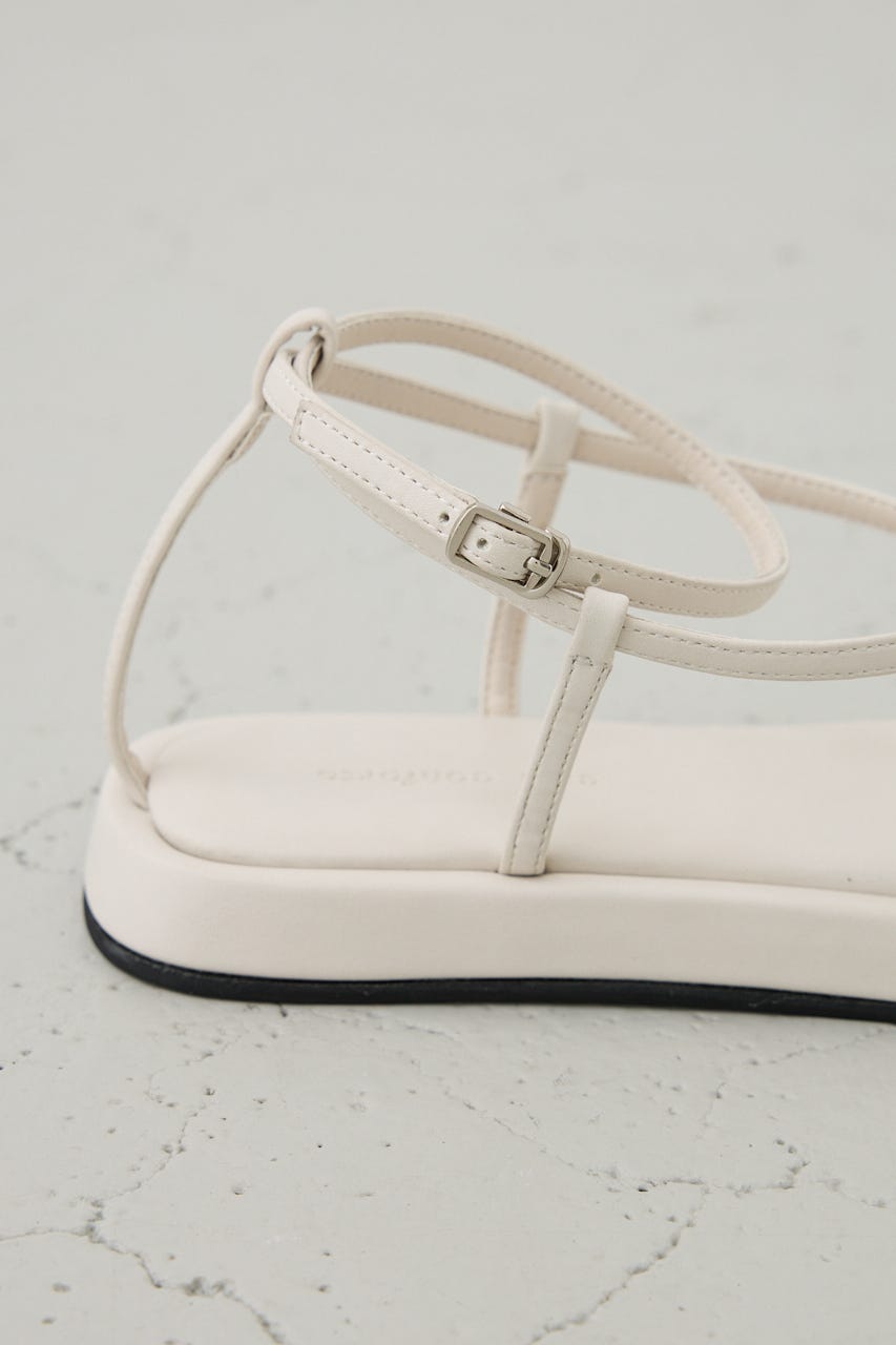ナローストラップトングサンダル WHT M