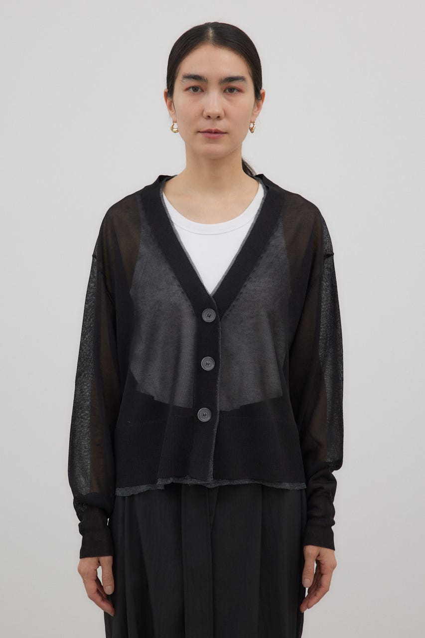 crie conforto | バックメッシュカーディガン (カーディガン