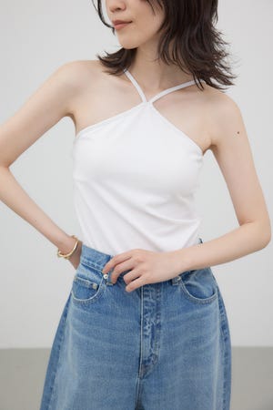 カップ付きホルターキャミソール