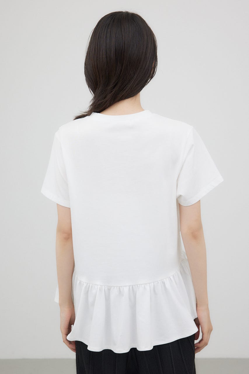 tシャツ フリルシャーリングプルオーバー レディース crie conforto | フリルシャーリングプルオーバー (Tシャツ