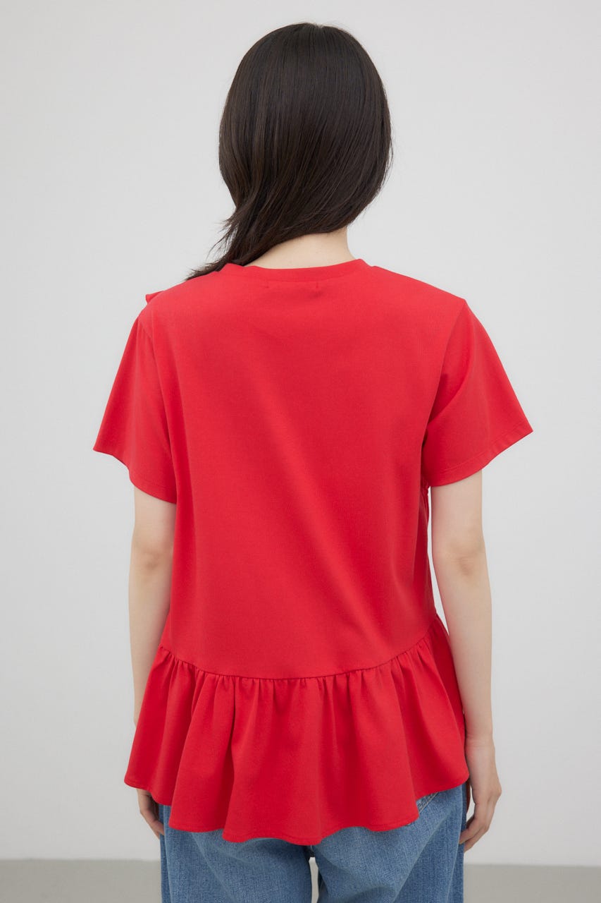 crie conforto | フリルシャーリングプルオーバー (Tシャツ