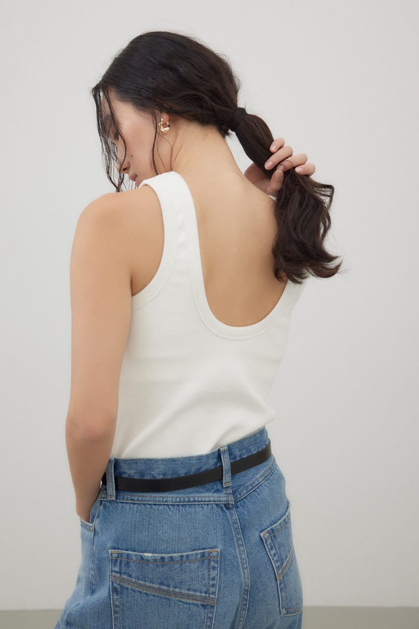 カップ付きアメスリタンク O/WHT M