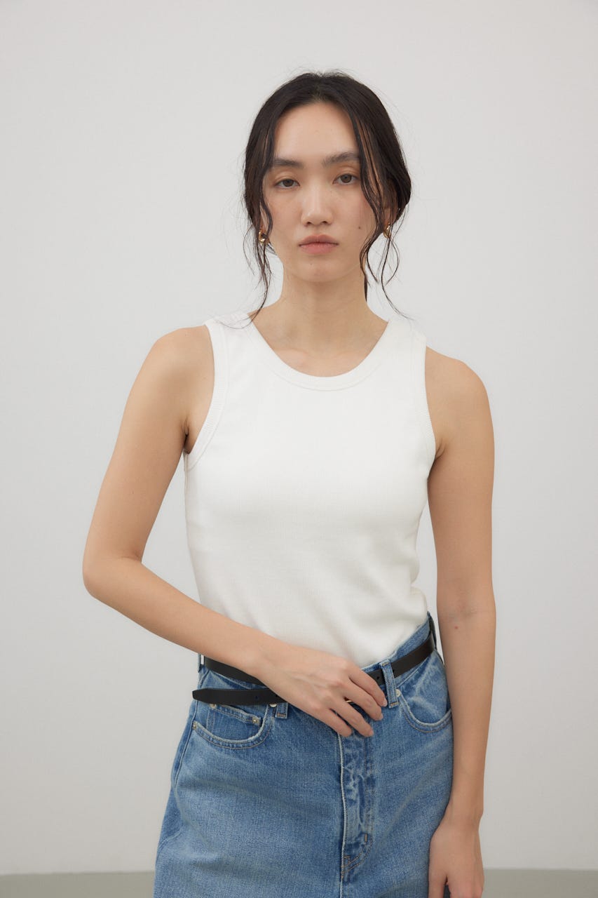 カップ付きアメスリタンク O/WHT M