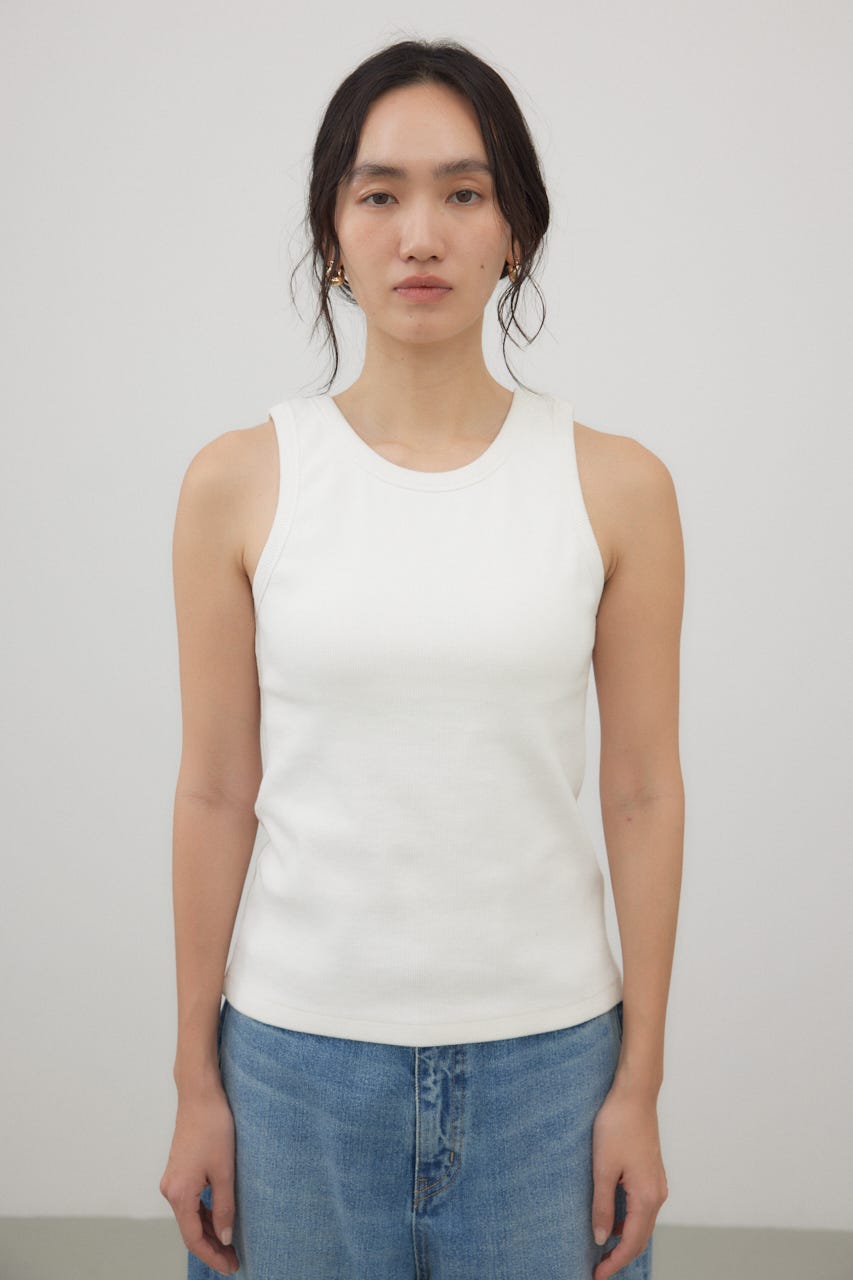 カップ付きアメスリタンク O/WHT M