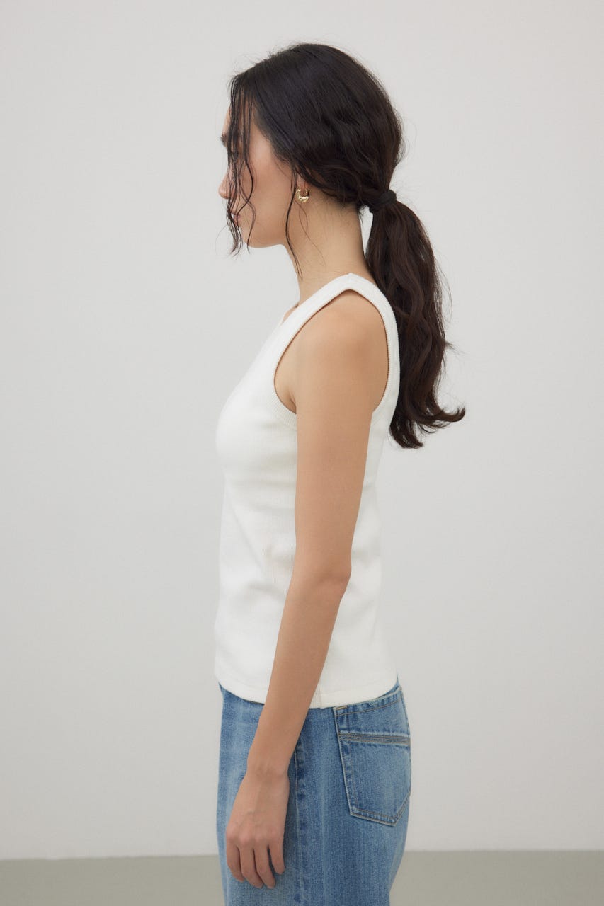カップ付きアメスリタンク O/WHT M