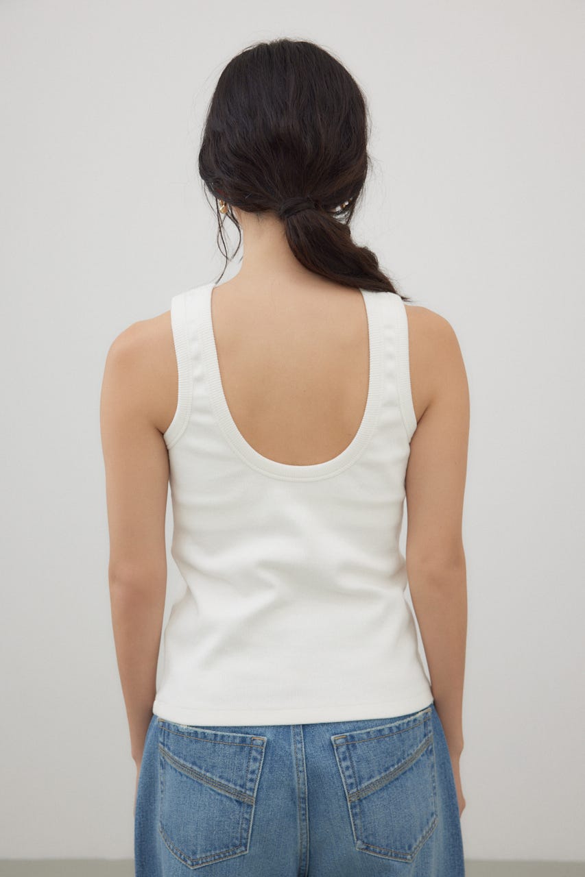 カップ付きアメスリタンク O/WHT M
