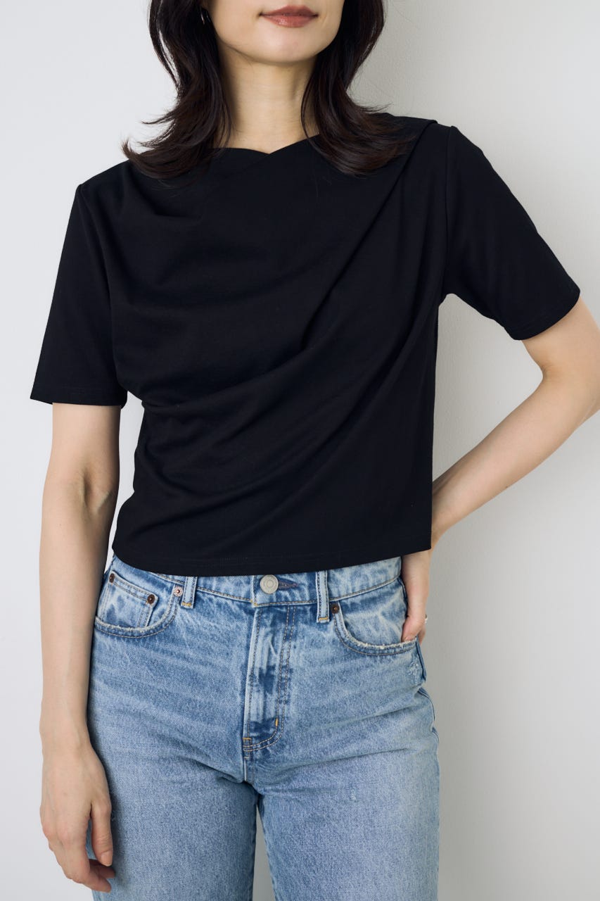 【WEB限定】ドレープカットトップス BLK FREE