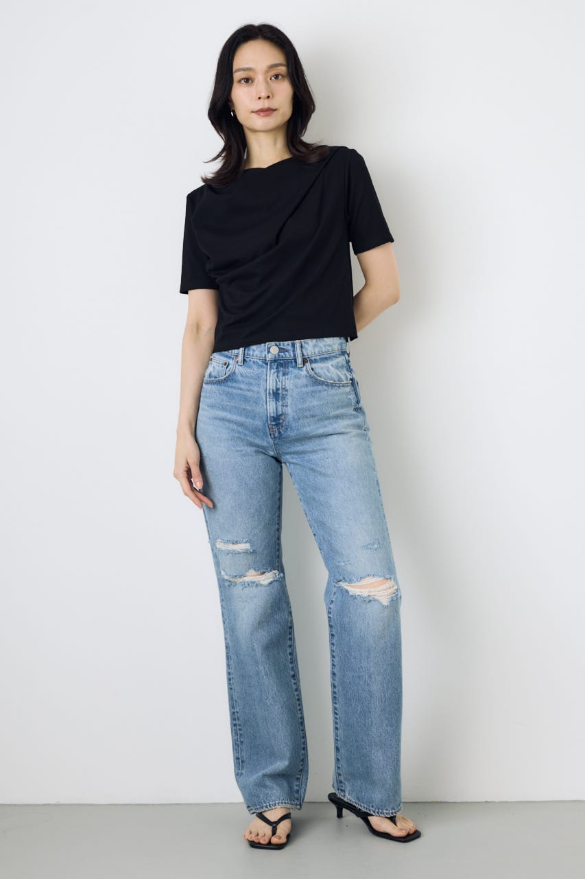 【WEB限定】ドレープカットトップス BLK FREE