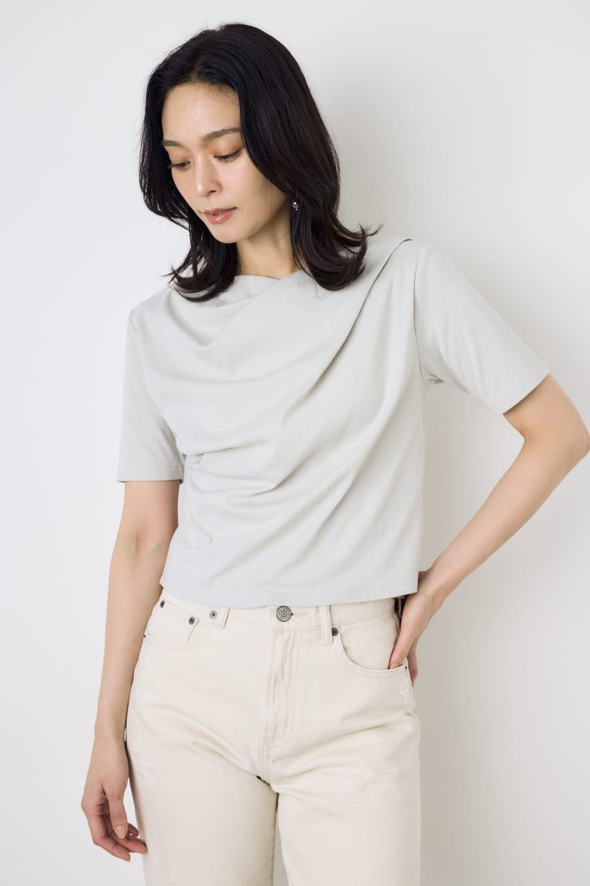 【WEB限定】ドレープカットトップス GRY FREE
