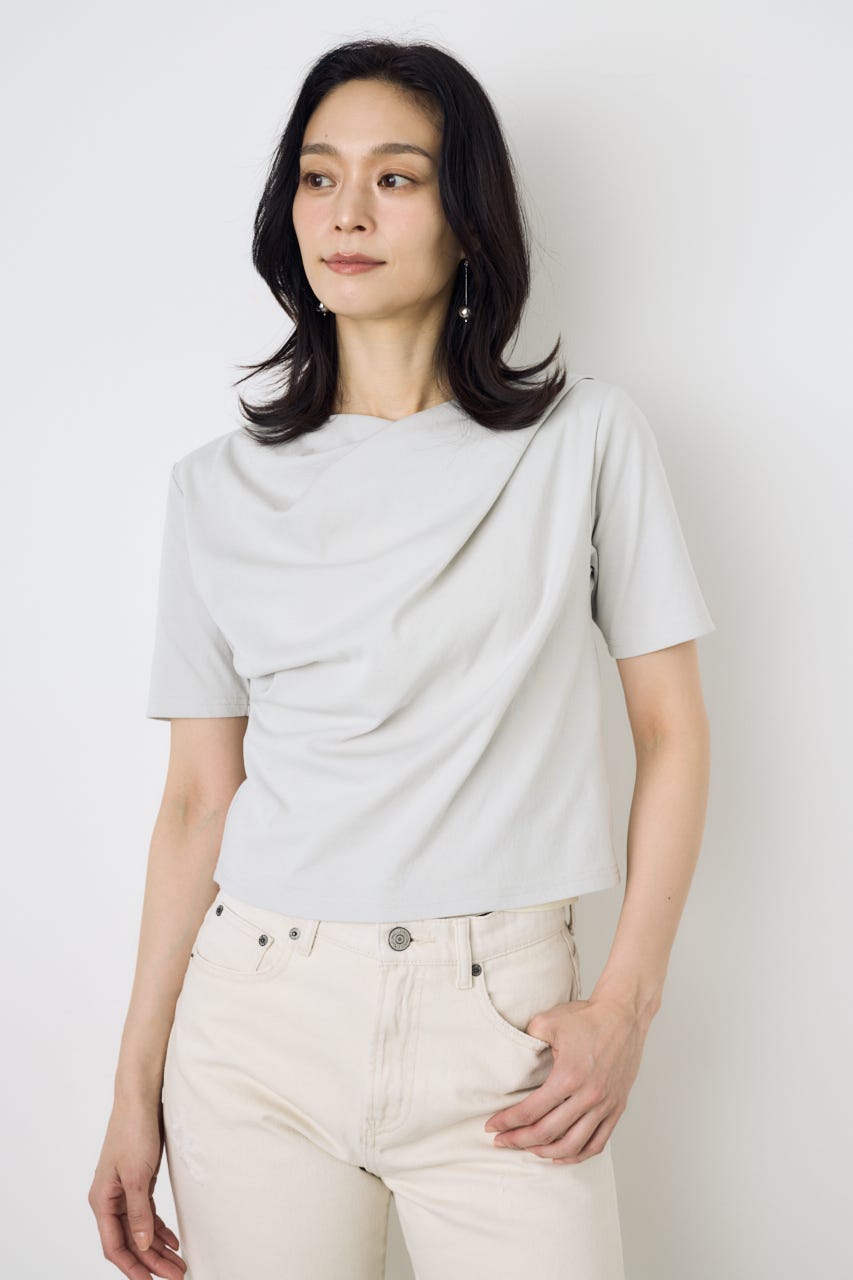 【WEB限定】ドレープカットトップス GRY FREE