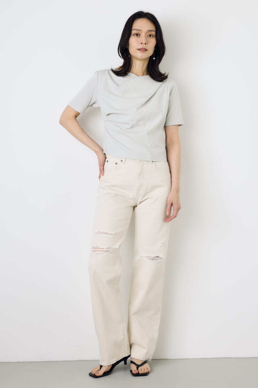 【WEB限定】ドレープカットトップス GRY FREE