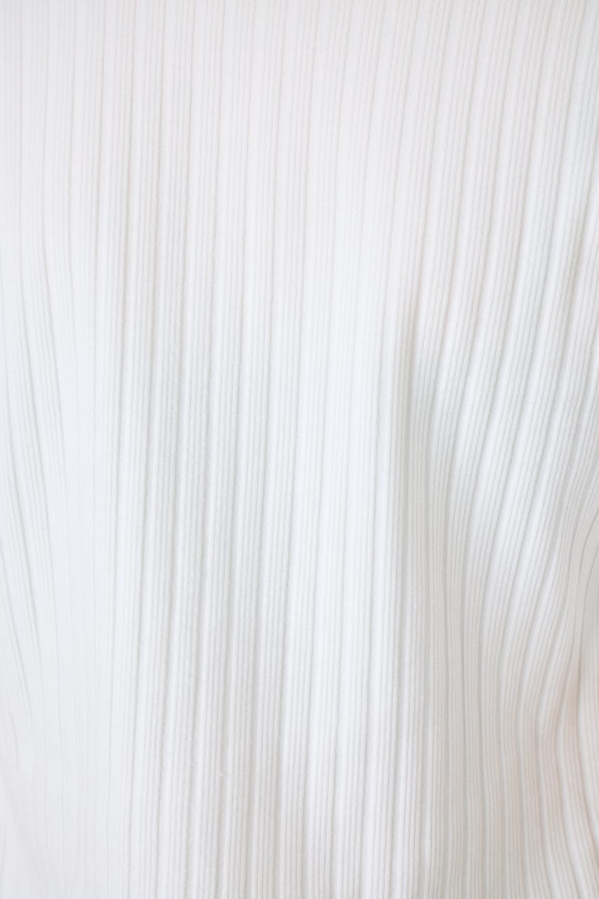 【WEB限定】ZIP5分袖リブカーデ IVOY FREE