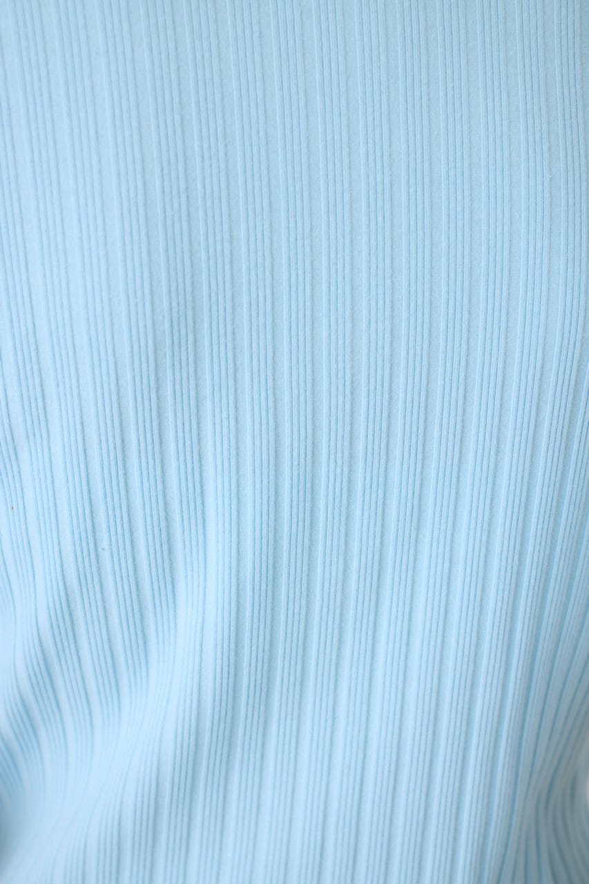 【WEB限定】ZIP5分袖リブカーデ L/BLU FREE