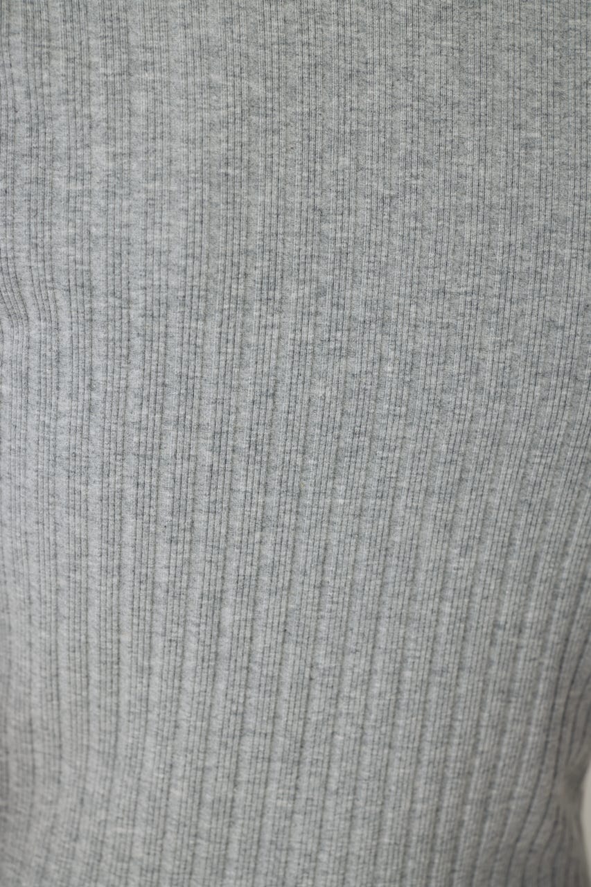 【WEB限定】ZIP5分袖リブカーデ T.GRY FREE