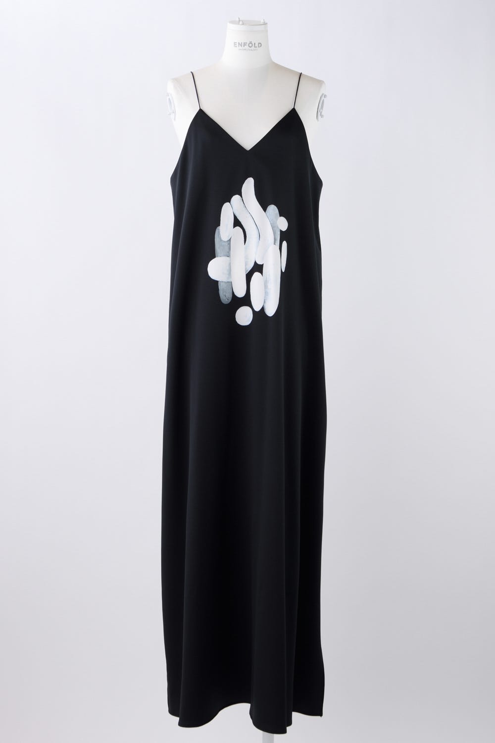 DRAWING SLIT SLIP-DRESS D/NVY 38