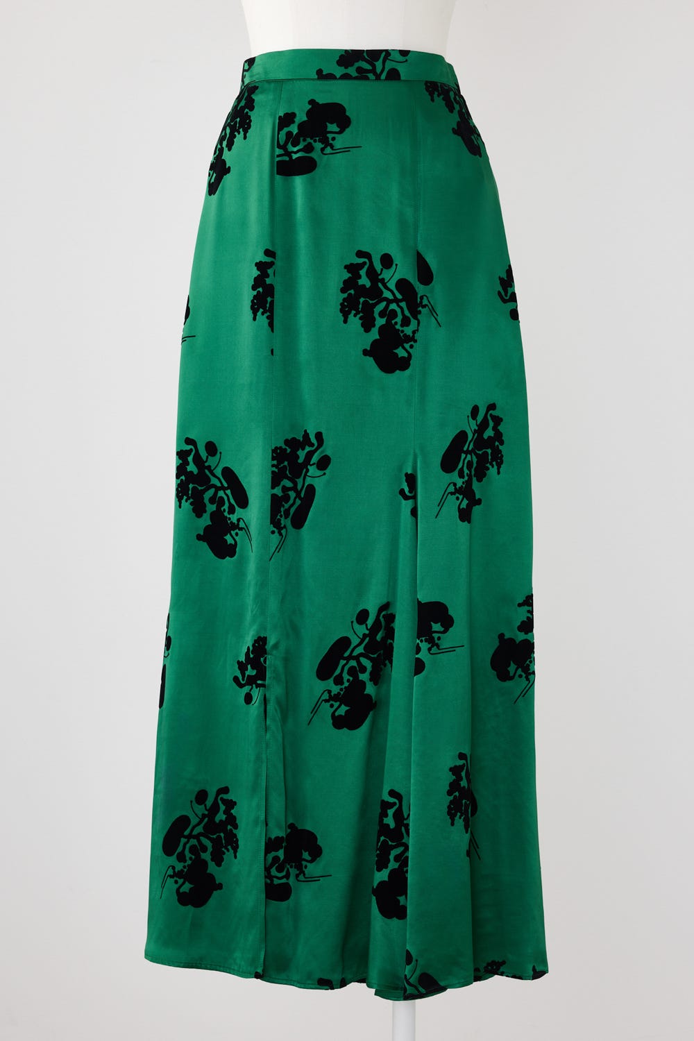 RANDOM‐SLIT SKIRT GRN 38