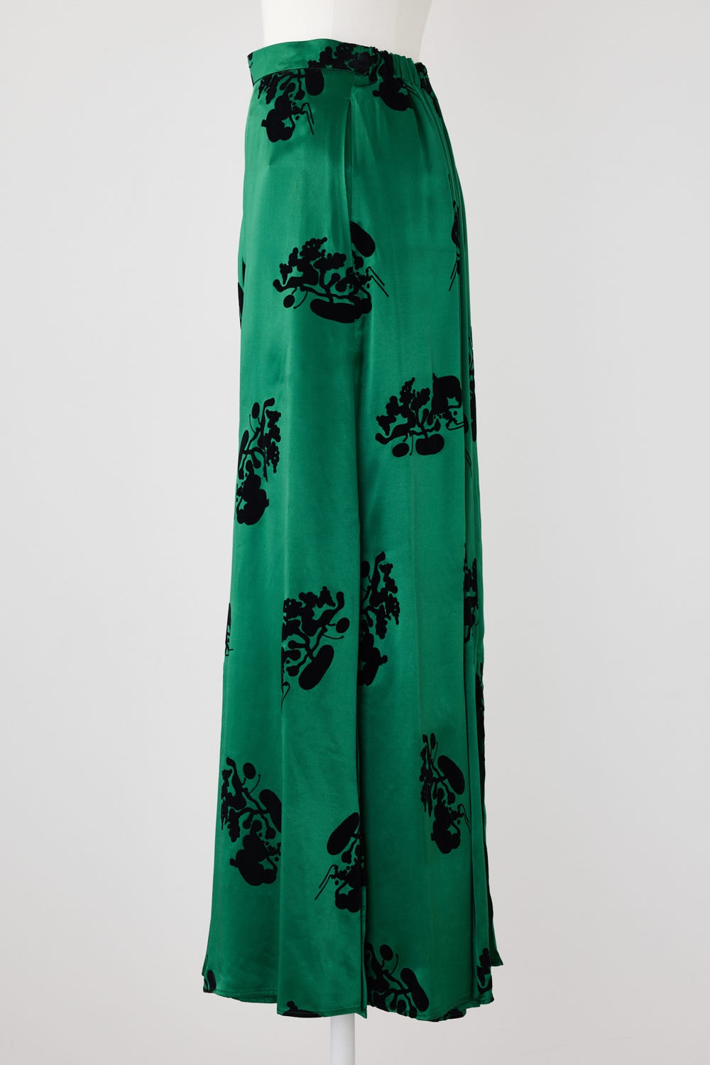 RANDOM‐SLIT SKIRT GRN 38