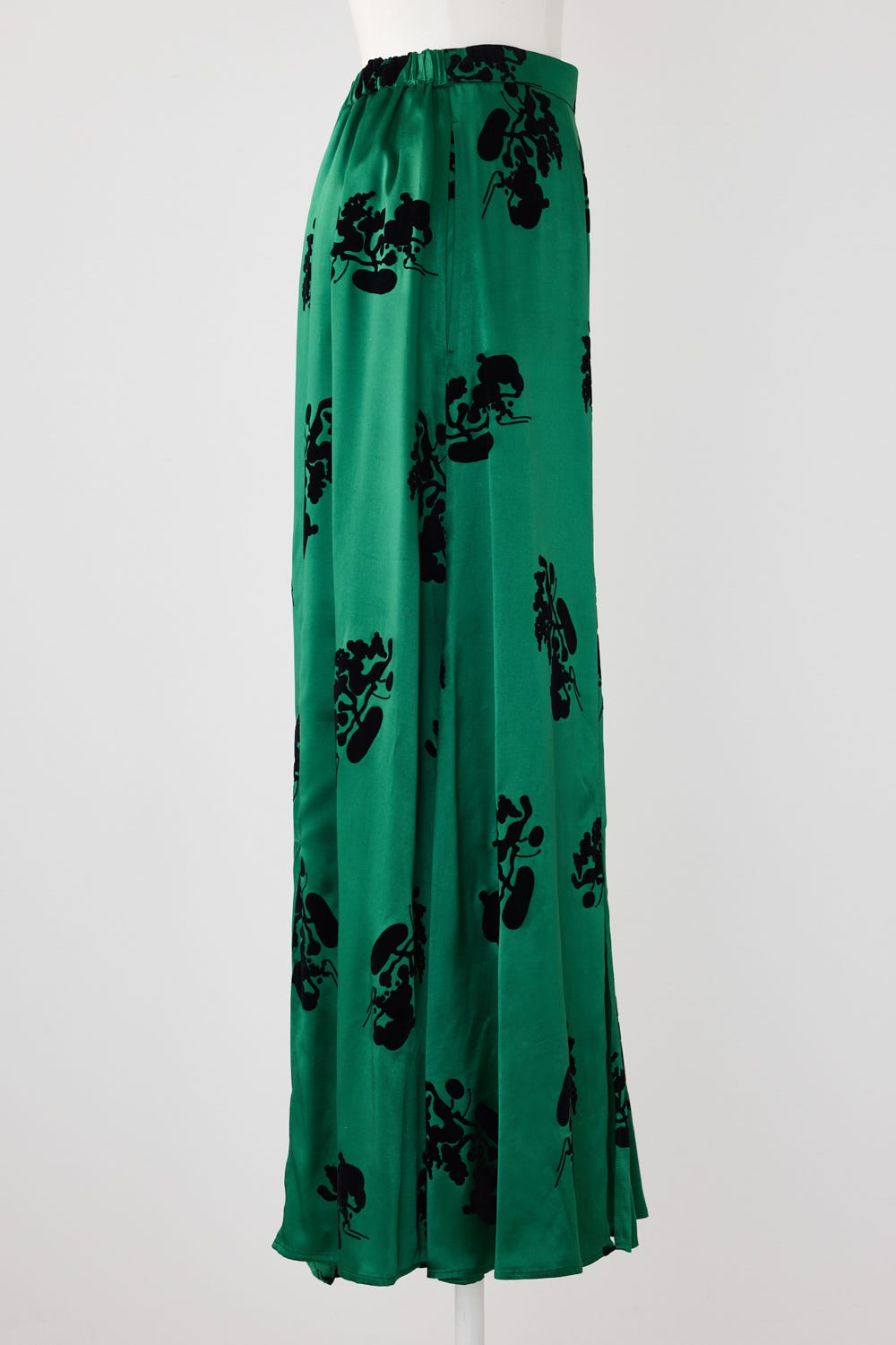 RANDOM‐SLIT SKIRT GRN 38