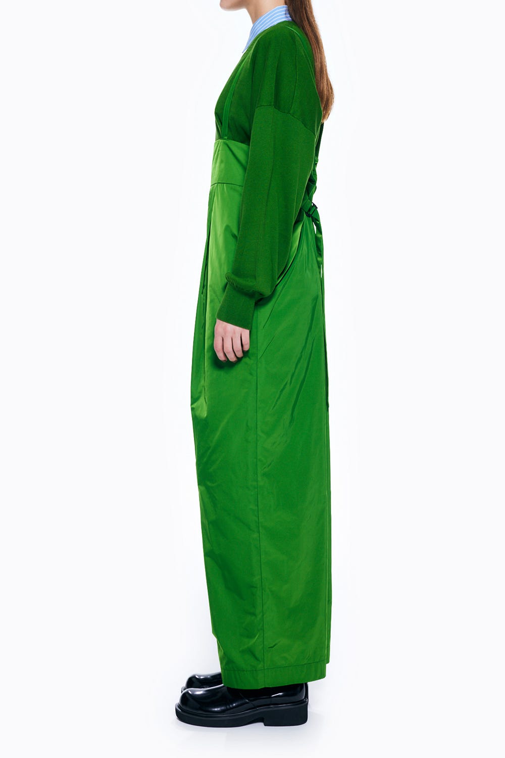 WIDE STRAP-PANTS M/GRN 36