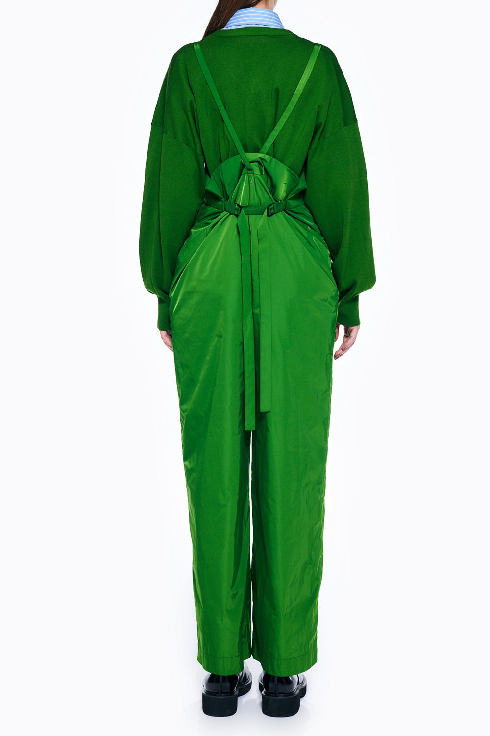 WIDE STRAP-PANTS M/GRN 36