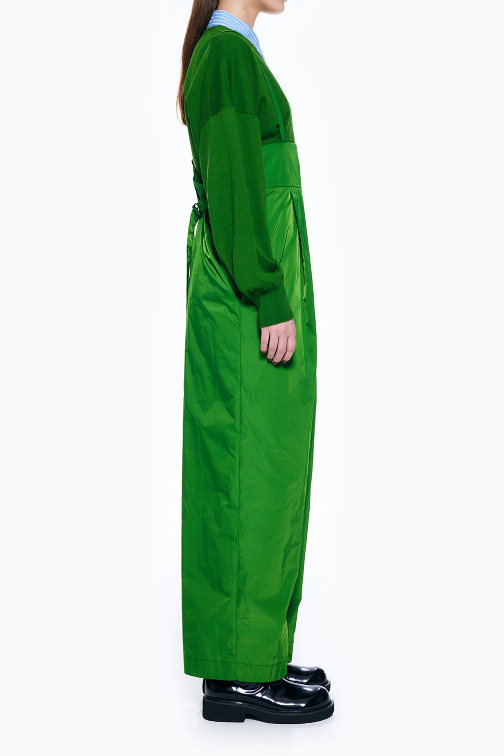 WIDE STRAP-PANTS M/GRN 36