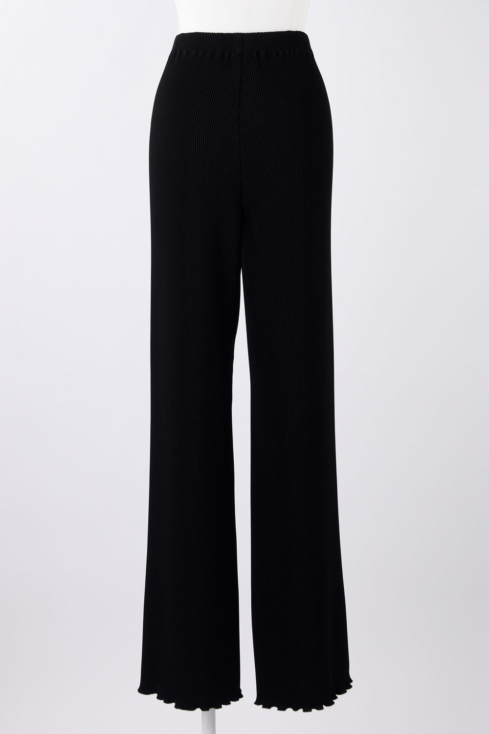 PLEATS FLARE‐HEM PANTS BLK 38