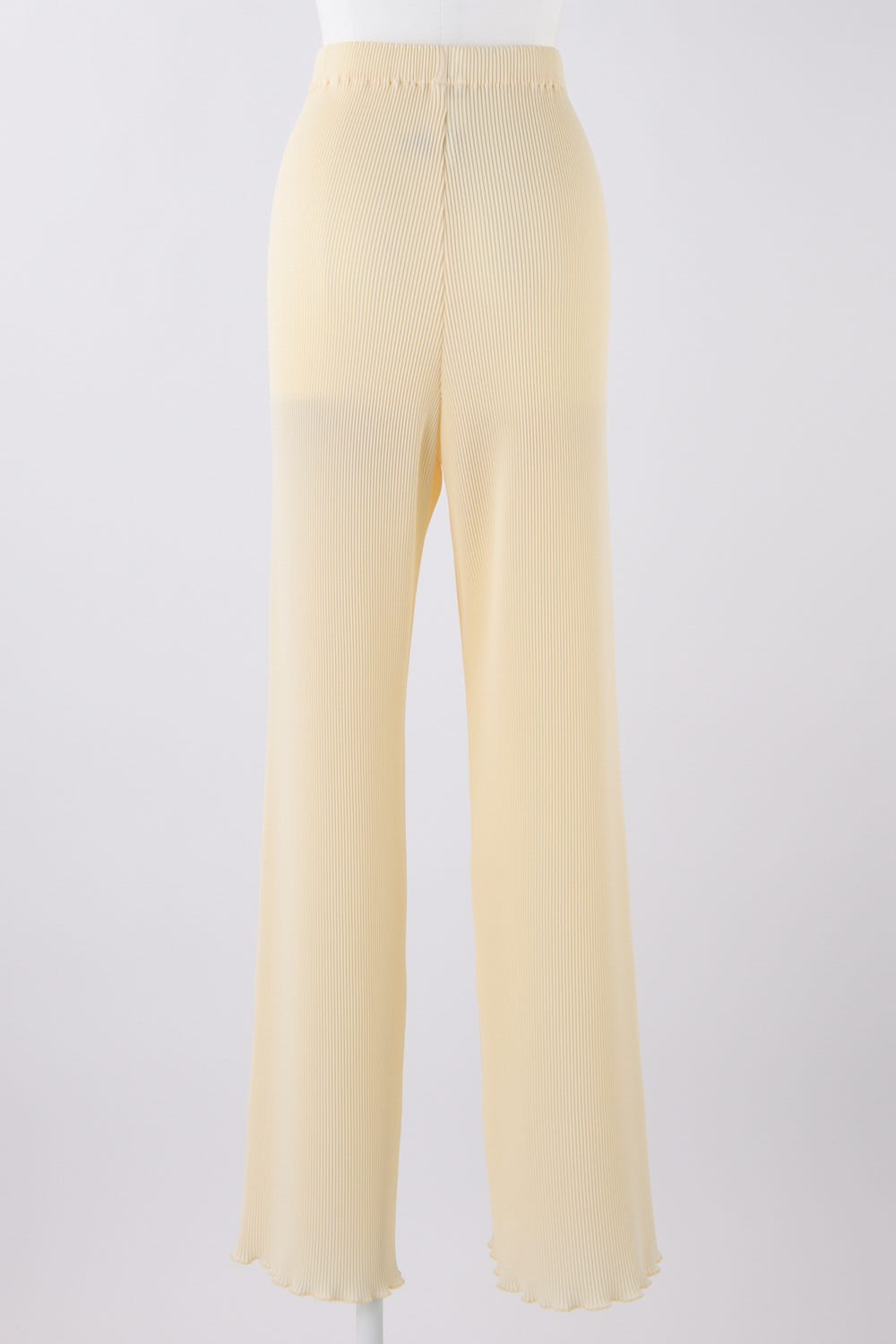 PLEATS FLARE‐HEM PANTS ECRU 38