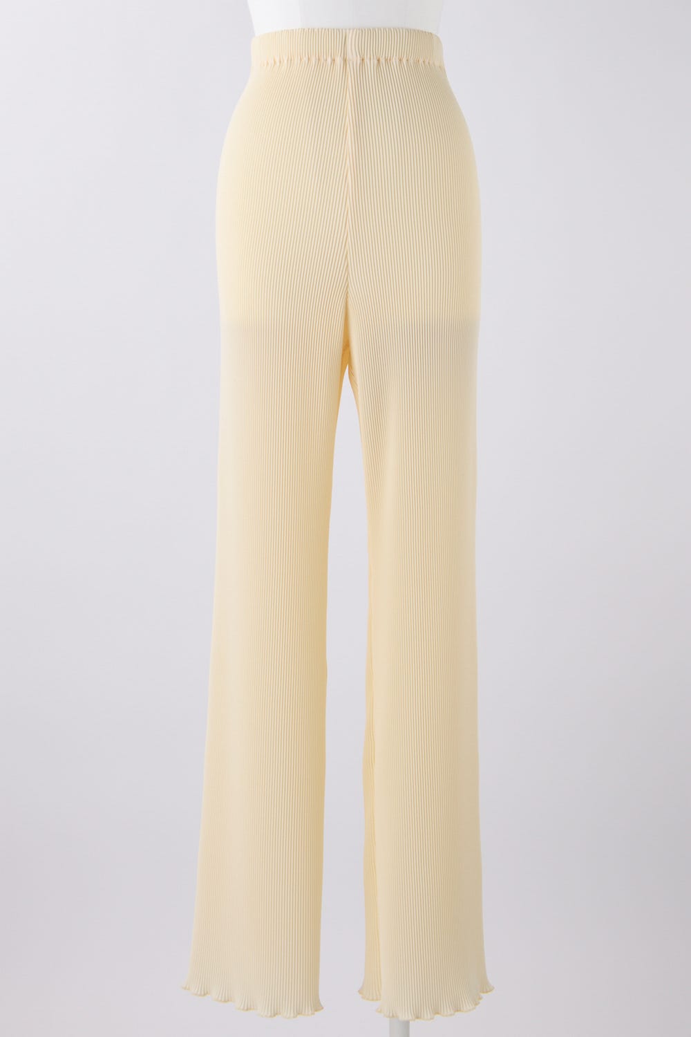 PLEATS FLARE‐HEM PANTS ECRU 38